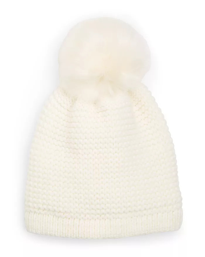 Knitted Faux Fur Pom Pom Hat | Bloomingdale's (US)