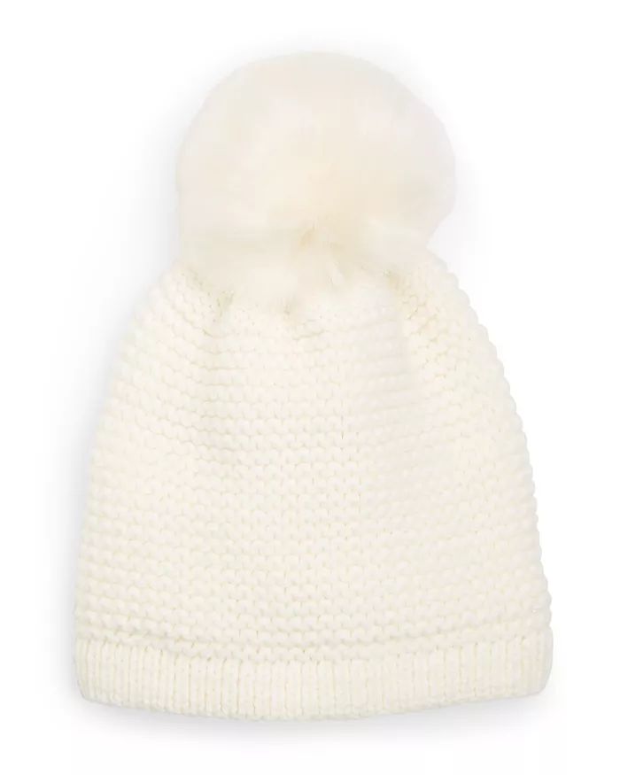 Knitted Faux Fur Pom Pom Hat | Bloomingdale's (US)