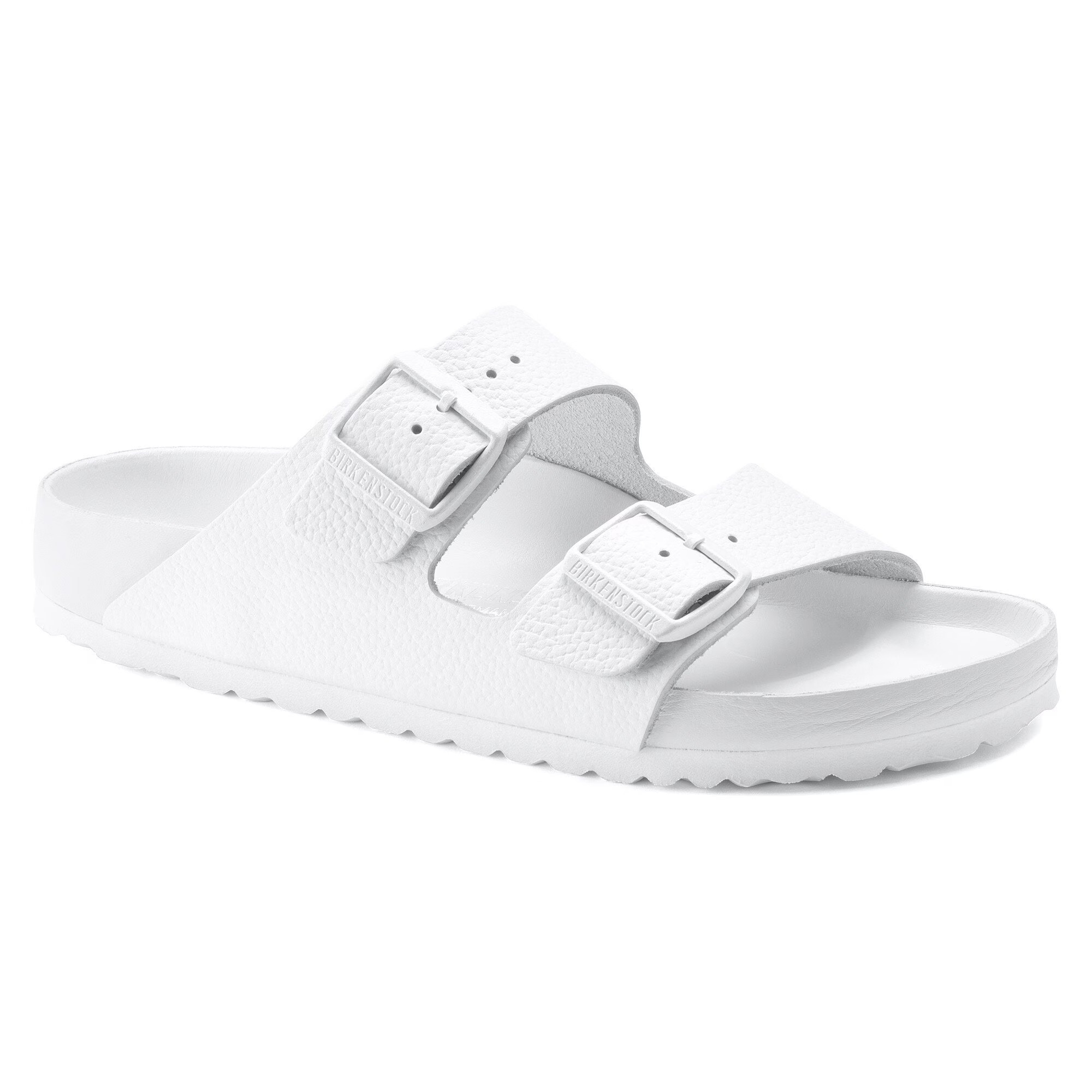 Arizona Leather White Two-Strap Sandals | Birkenstock USA