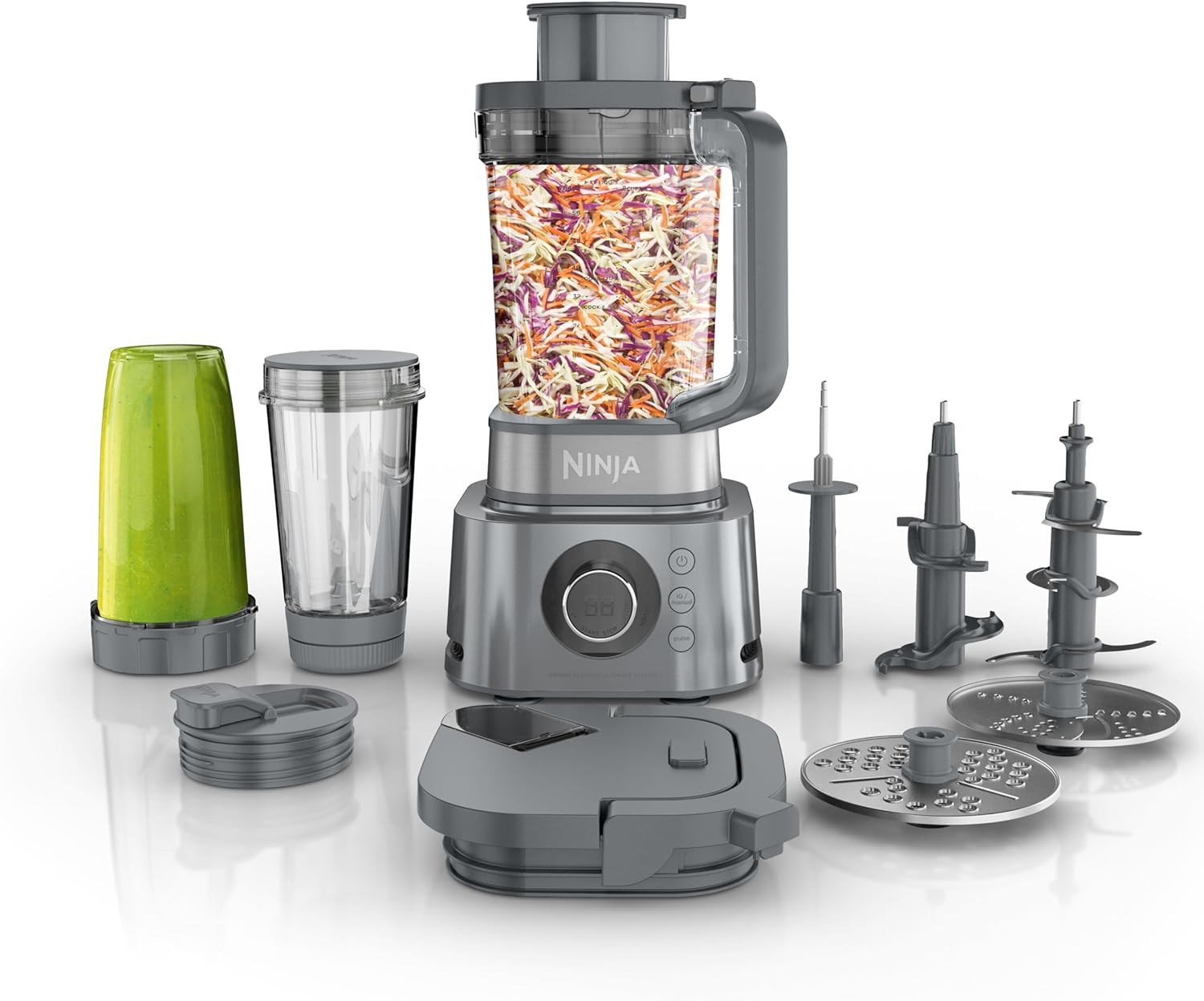 Ninja SS401 Foodi Power Blender Ultimate System with 72 oz Blending & Food Processing Pitcher, XL Smoothie Bowl Maker and Nutrient Extractor* & 7 Functions, Silver | Amazon (US)