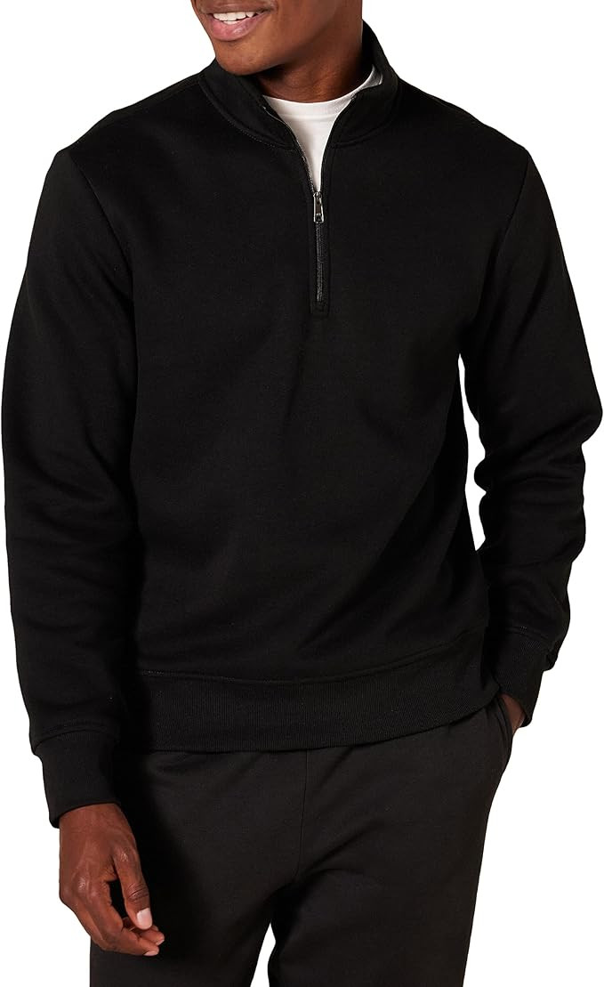 Amazon Essentials Men's Long-Sleeve Quarter-Zip Fleece Sweatshirt | Amazon (US)
