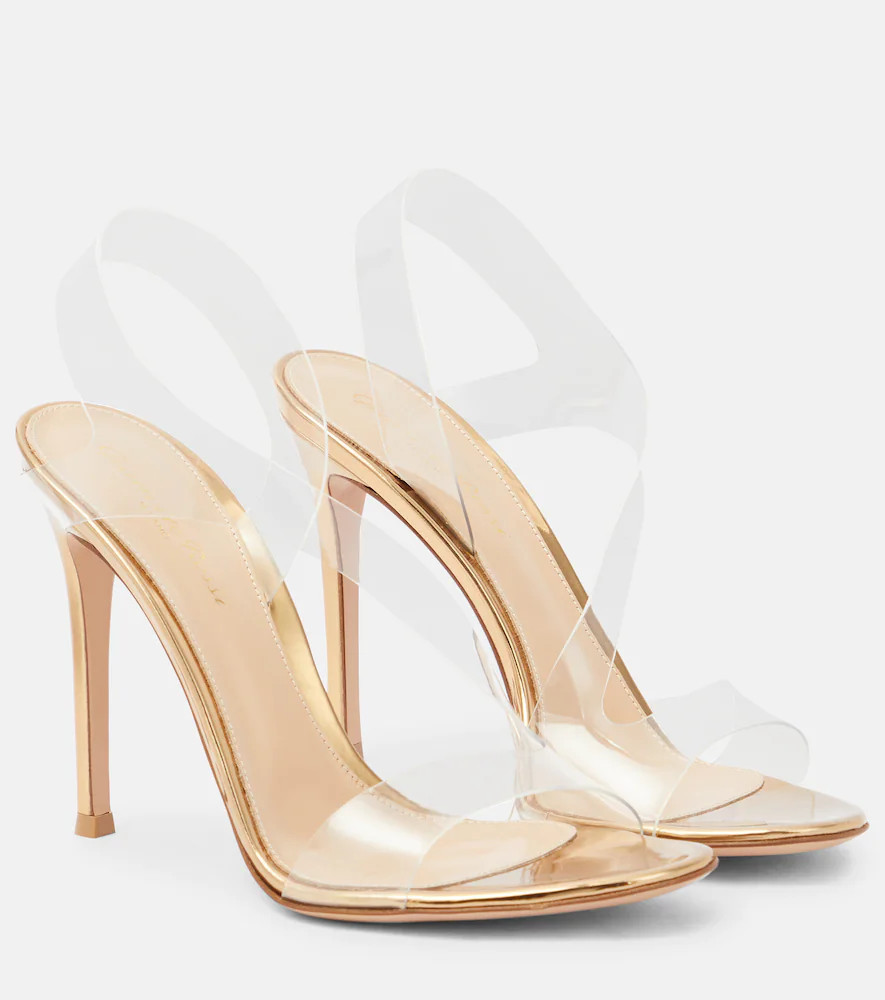 Gianvito Rossi Metropolis 105 PVC slingback sandals | Mytheresa (US/CA)