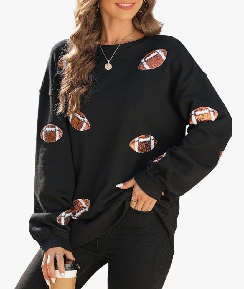 This sweatshirt is so cute, has a clickable coupon; also comes in white. The perfect look for games as the weather turns cool  


#sequins #football #footballsweatshirt #gameday #gamedaysweatshirt #under30 #amazon #sports #LTKGiftGuide #LTKU #LTKOver40 


#LTKFindsUnder50 #LTKStyleTip #LTKSeasonal