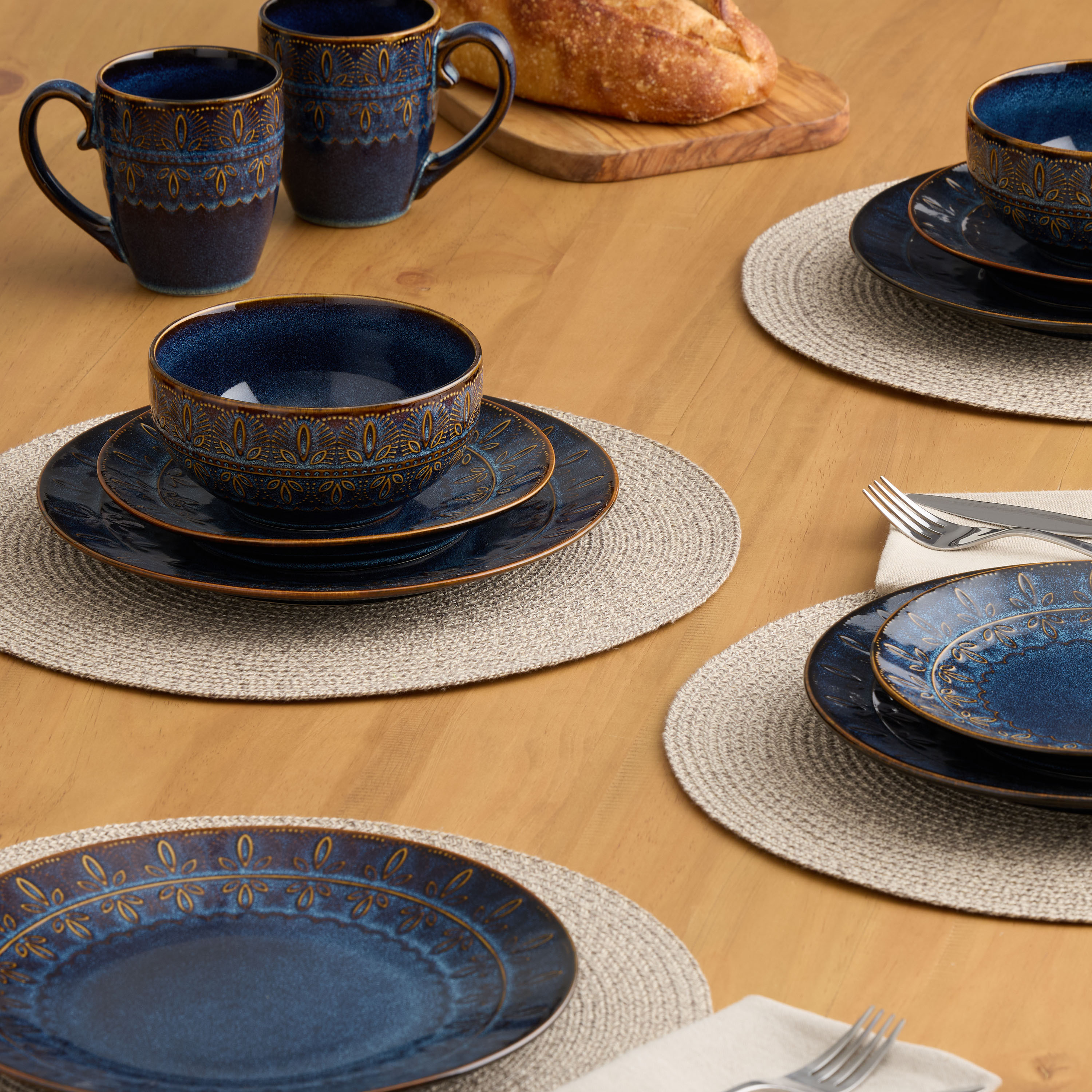 Willow Indigo Blue Embossed Dinnerware Collection | World Market