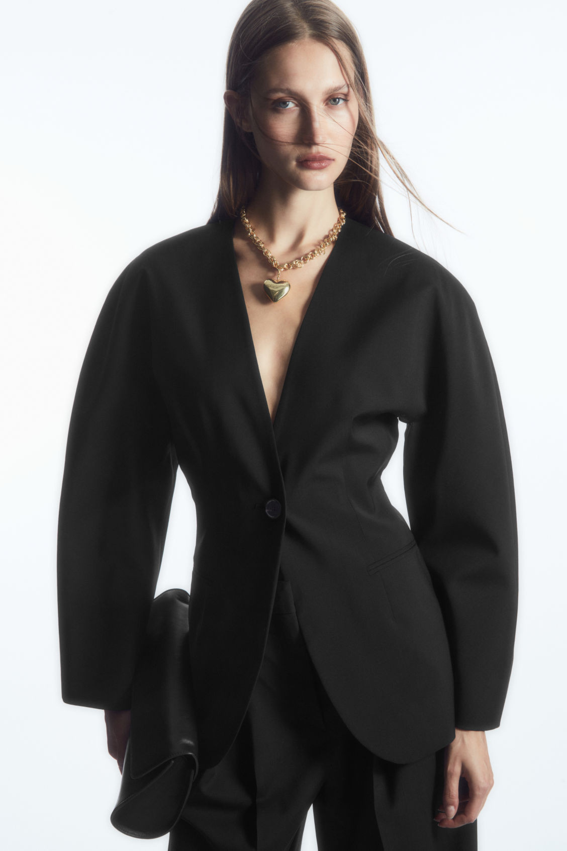 SCULPTED COLLARLESS WOOL BLAZER | COS UK