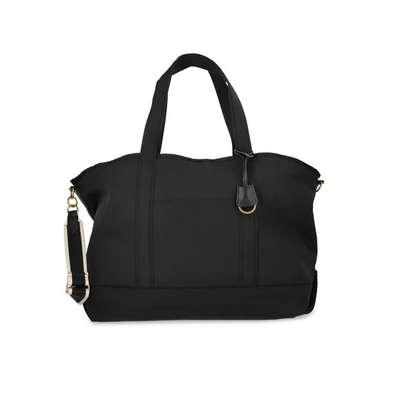 Free Assembly Women's Nylon Boat Tote, Black | Walmart (US)