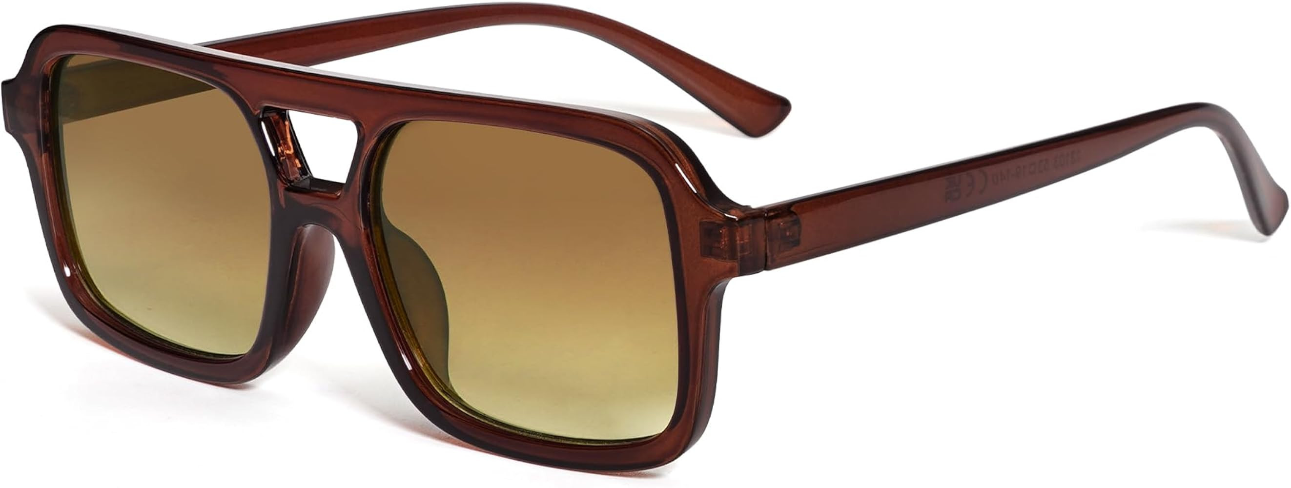 VANLINKER Retro 70s Square Aviator Sunglasses for Women Men Vintage Trendy Rectangle Sun Glasses ... | Amazon (US)