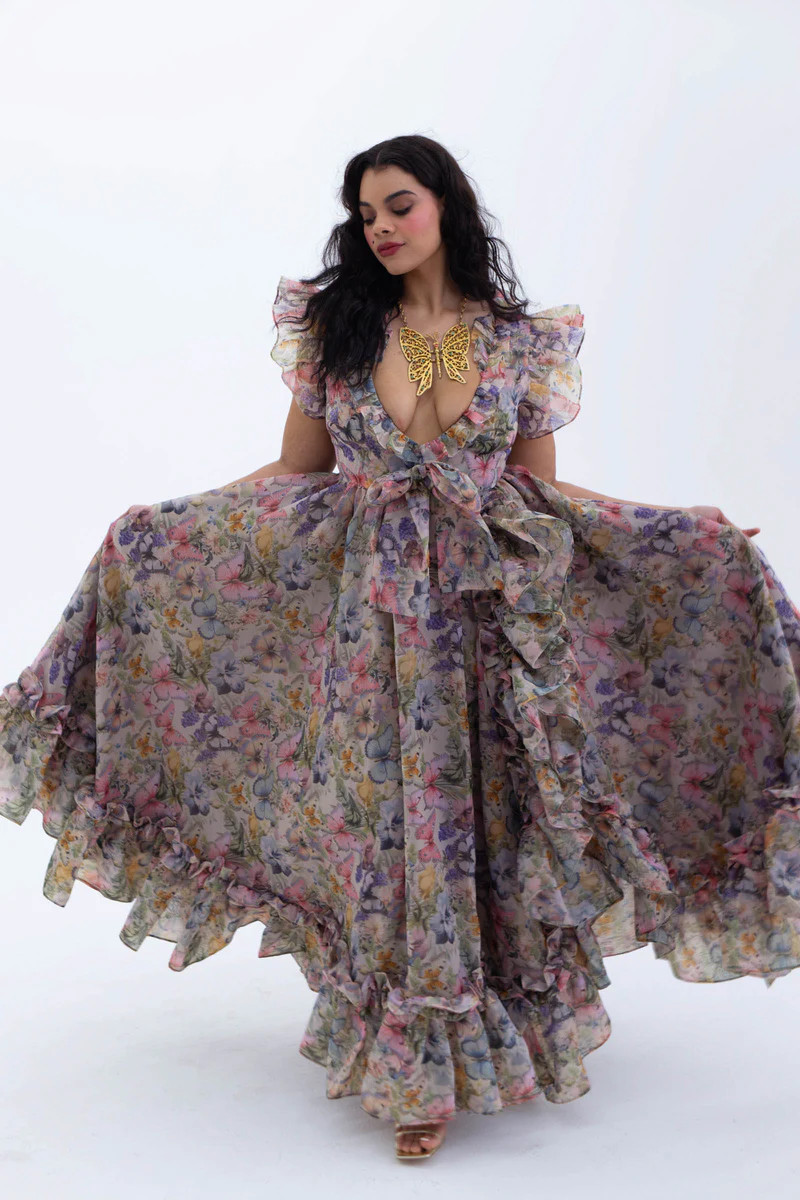 The Butterfly Botanics Melrose Gown | Selkie Collection