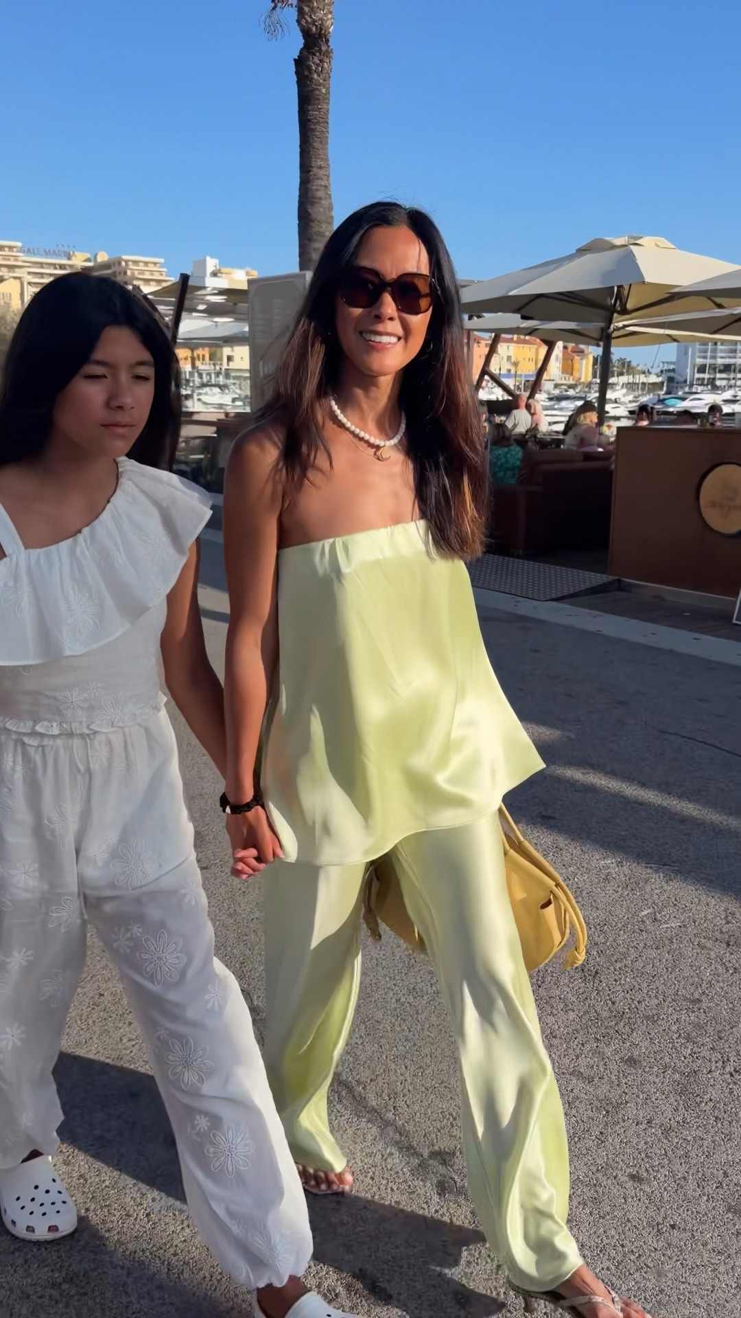 I wore By Malina green satin set size 
Rosie wears Zara cord

#LTKspring #LTKsummer #LTKtravel