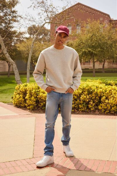 Cotton-Blend Crew Neck Pullover | Forever 21 | Forever 21 (US)