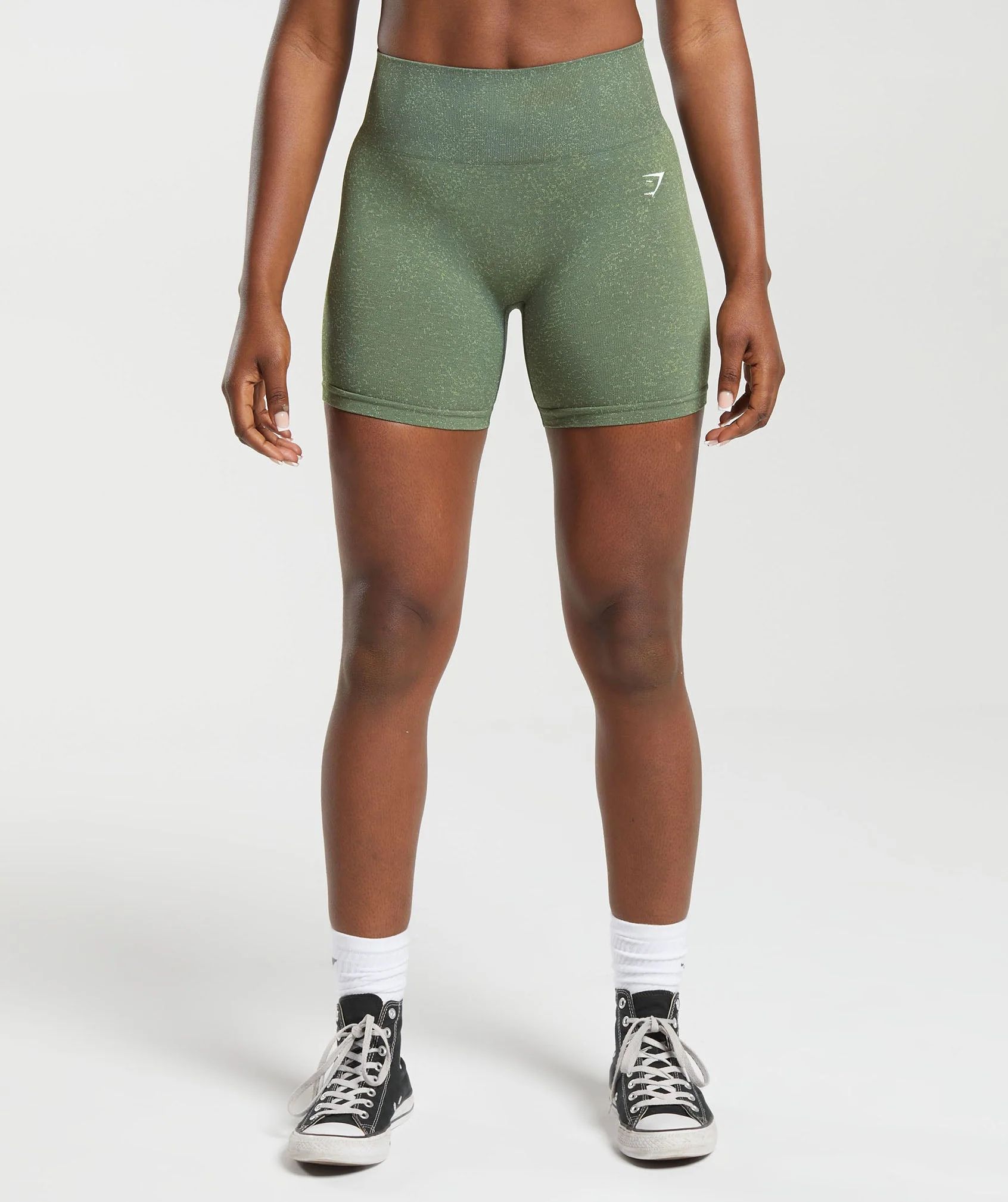 Gymshark Adapt Fleck Seamless Shorts - Dusk Green/Light Sage Green | Gymshark CA
