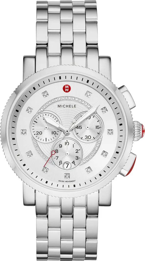 Women's Sport Sail Diamond Bracelet Watch, 42mm - 0.13 ctw | Nordstrom Rack