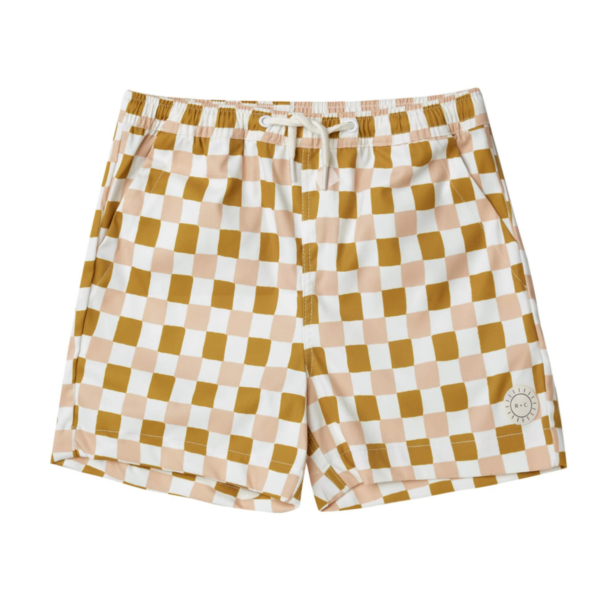 Rylee & Cru Boys Boardshort, Retro Check | SpearmintLOVE