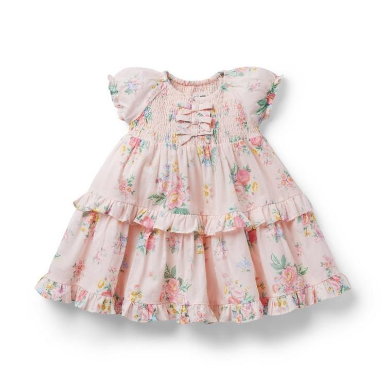 Baby Floral Smocked Puff Sleeve Dress | Janie and Jack