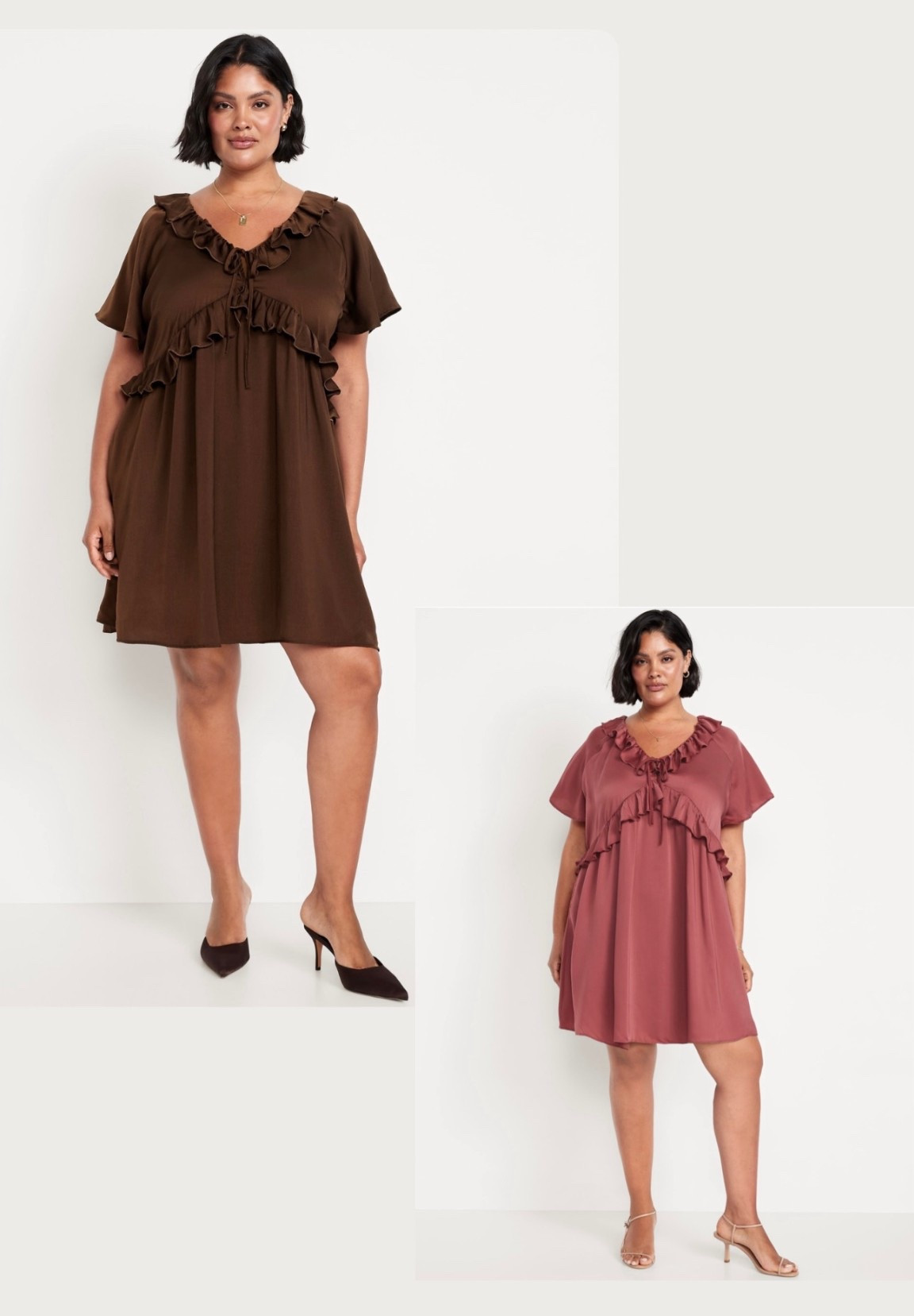 this dress was so cute and light, perfect for these months that are still really warm. i ordered the large long for a little more length since in store the large came halfway down my leg. 