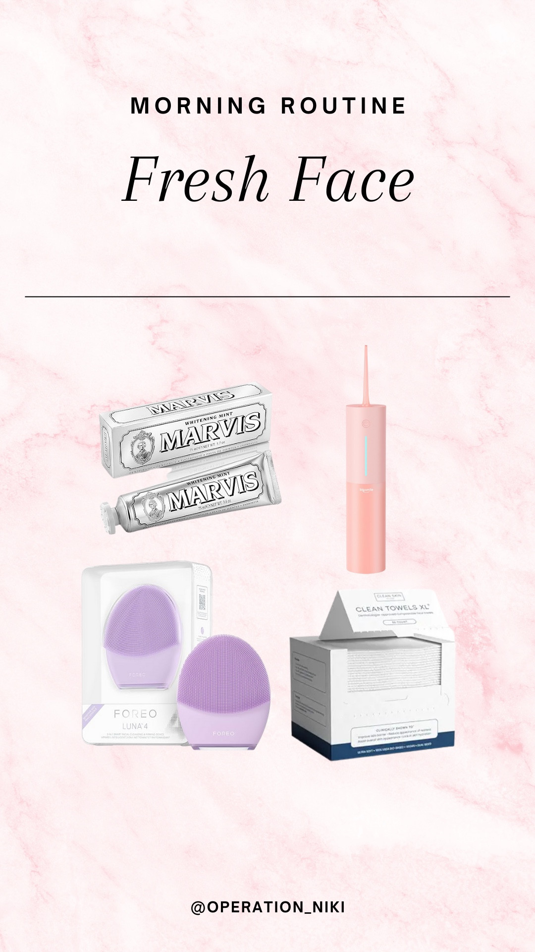 Fresh face morning routine ✨ Starting the day with skincare staples for a clean, glowing look—because a good morning starts with a little self-care! 💧💖 

 🤍 Follow for more @OPERATION_NIKI on IG, TikTok, & Facebook Self-care, SAHM, cleaning, kitchen, beauty, room inspo, kitchen inspo, home organization, decluttering, morning routine, self-care routine, skincare must-haves, body care, cozy home, home essentials, cleaning hacks, pantry organization, coffee bar, tidy home, relaxation essentials.  

#LTKMostLoved #LTKStyleTip #LTKBeauty