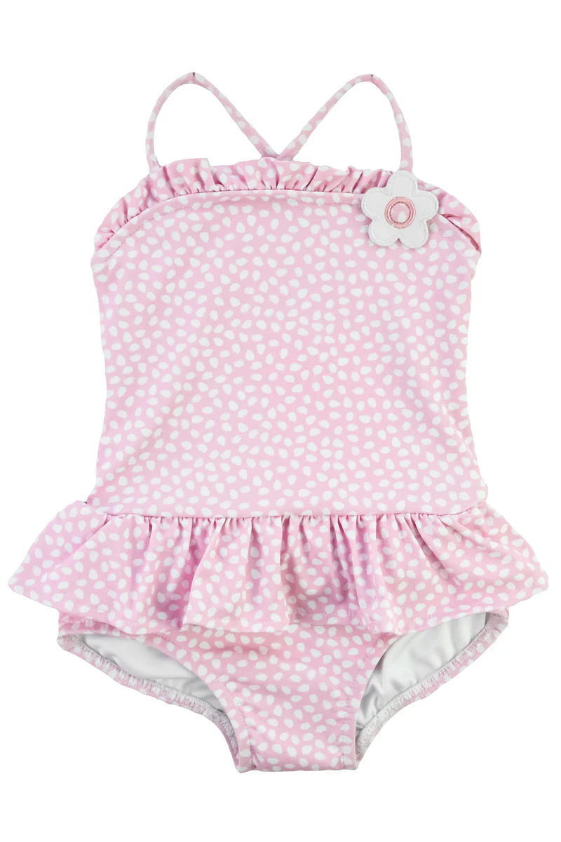 Polka Dot Swimsuit With Flower | Florence Eiseman