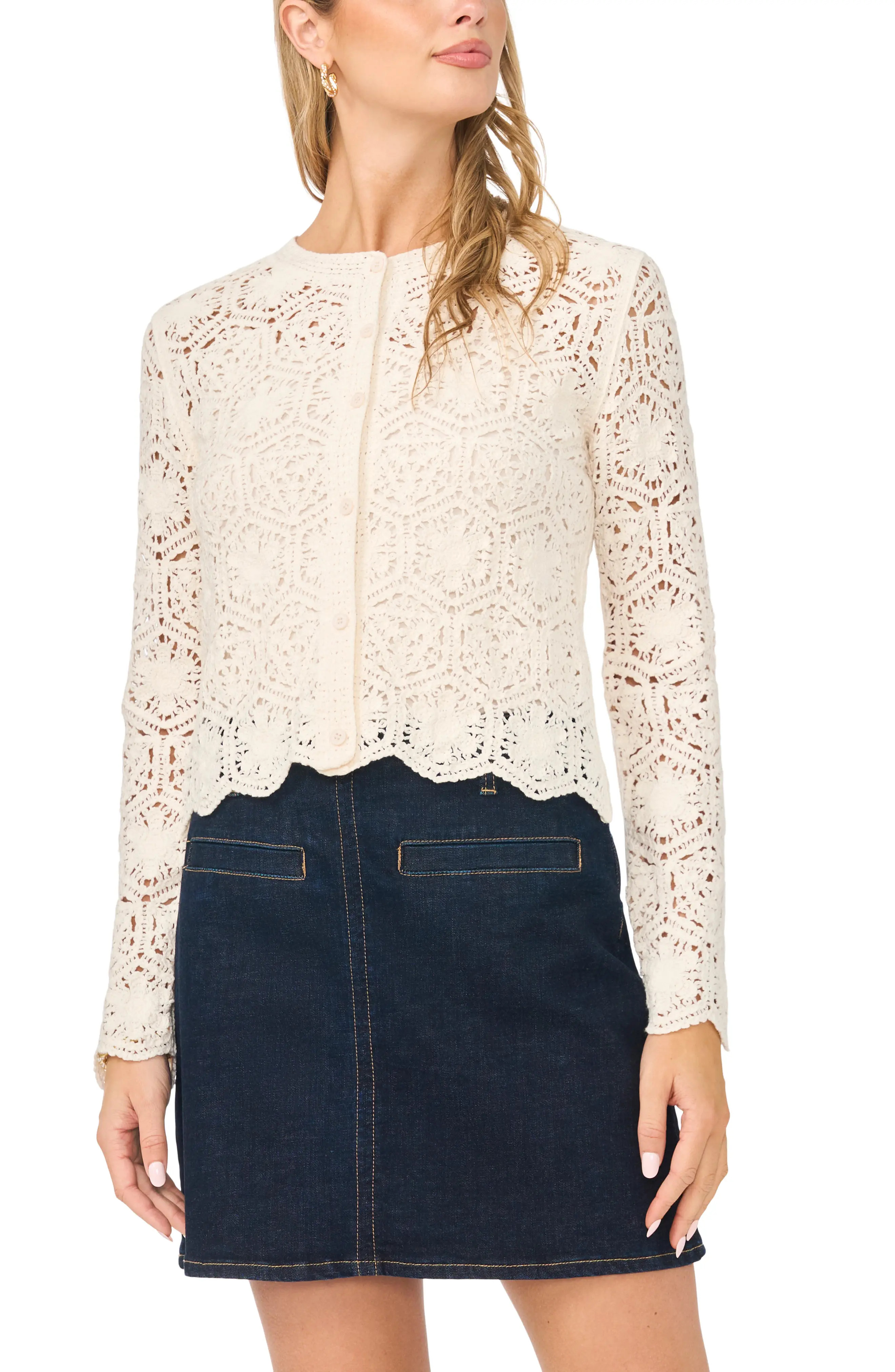 Crochet Cardigan (Women) | Nordstrom | Nordstrom