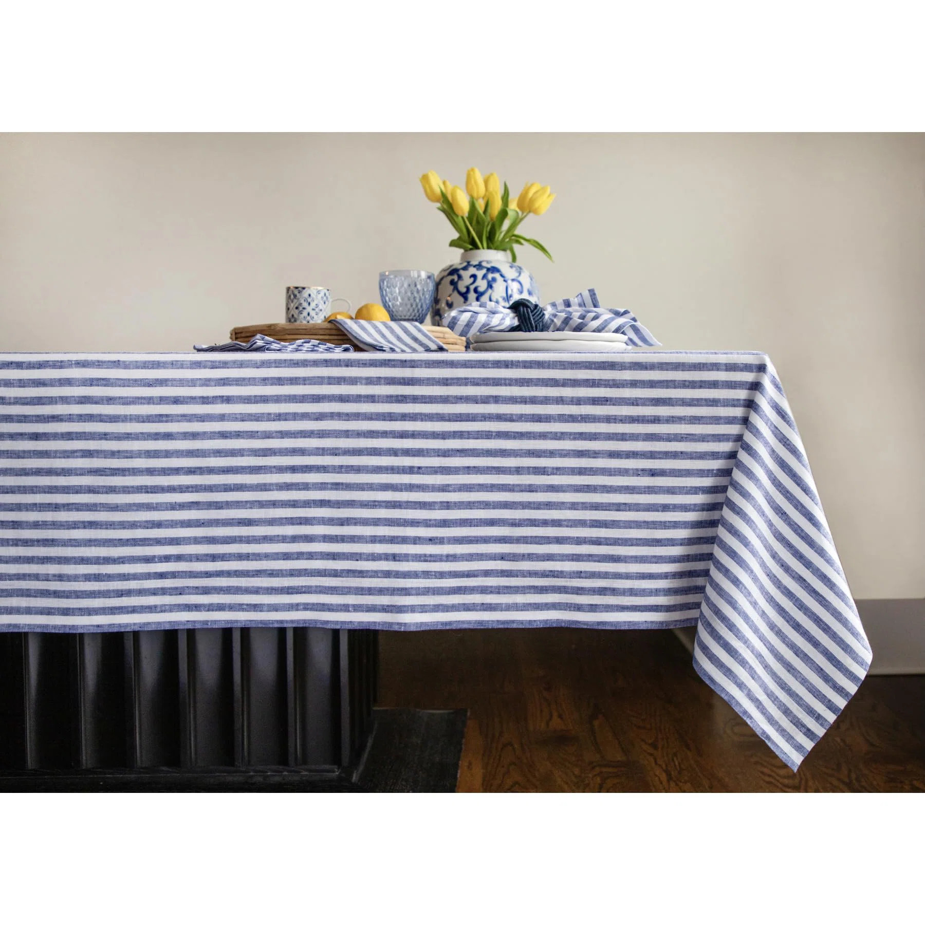 Amalfi Stripe - 100% Pure Linen Tablecloth | Wayfair North America