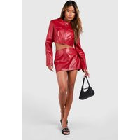 Womens Pu Mini Skirt - Red - 10 | boohoo (US & Canada)