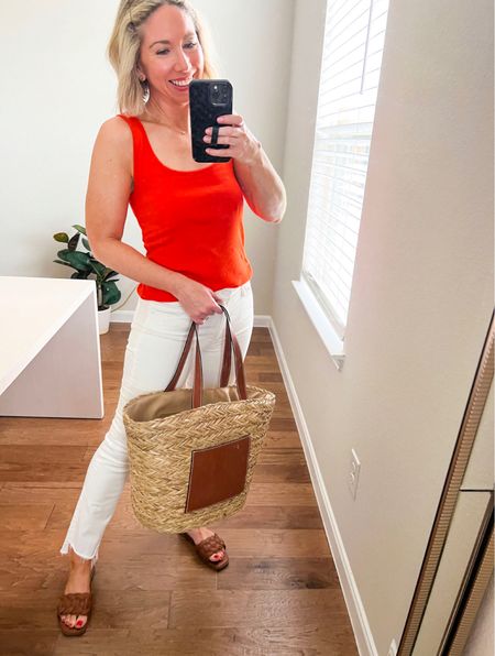 White jeans outfit 

Sandals and tote bag are a “look for less” to the designer ones. 

I love a bright pop of color with white jeans as a Summer outfit 

Jeans true to size 

Sandals run big - I sized down 1/2 size 




White jeans , jeans , summer outfit , vacation outfit , tote bag , saks , mother denim , j. Crew , target finds , target style , amazon fashion , #ltkitbag

#LTKSeasonal #LTKitbag #LTKshoecrush