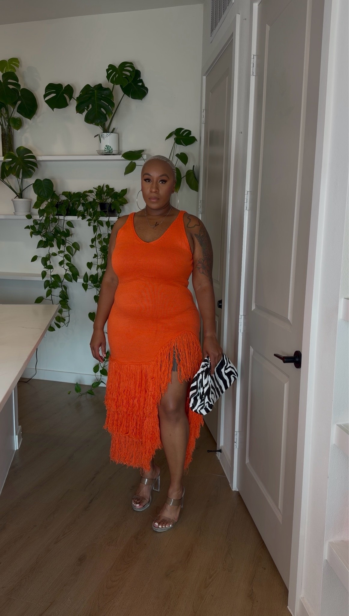 Orange Fringe Dress | Plus Size | Size 1x