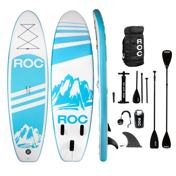 Roc Inflatable Stand Up Paddle Board with Premium sup Accessories & Backpack, Non-Slip Deck, Wate... | Walmart (US)