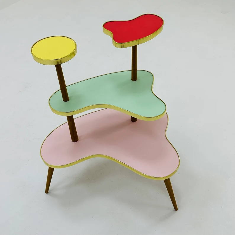 BIG German Plant Stand, Colorful Vintage Mid-century Minimalist Indoor Plant Stand Side Table Ret... | Etsy (US)