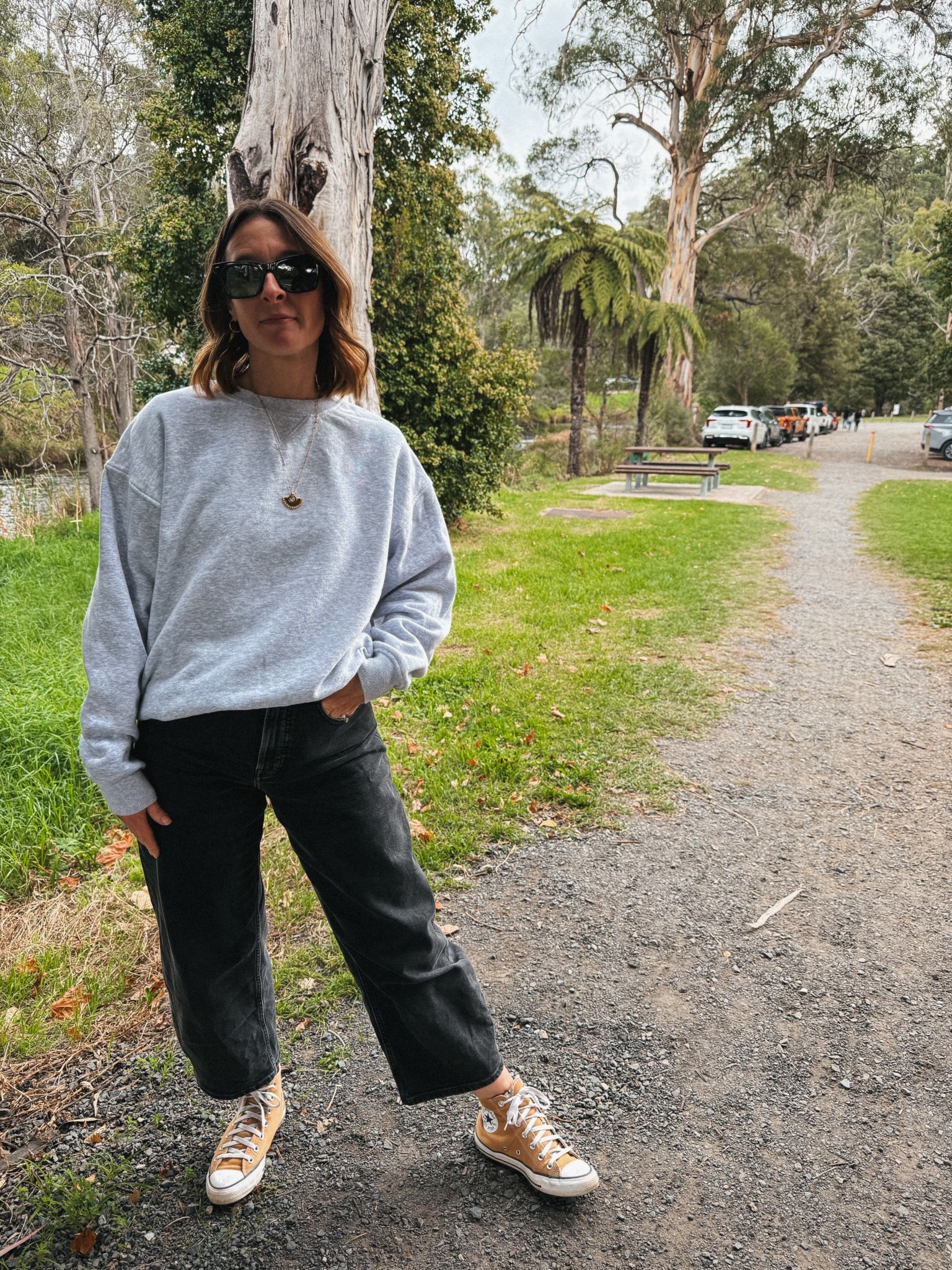 Sweater - Cotton On wearing a size small
Everlane Barrel jeans - wearing my usual size 26 (27 inseam) 
Converse - tts 
Uniqlo tee - sized up to a medium 

#LTKnewzealand #LTKaustralia #LTKautumn