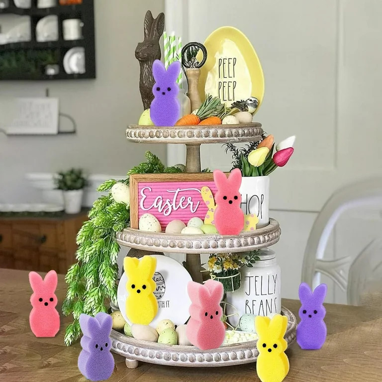 Easter Decorations - Easter Peeps Bunnies Vase Filler Set, Spring Decor Home Decoration Centerpie... | Walmart (US)