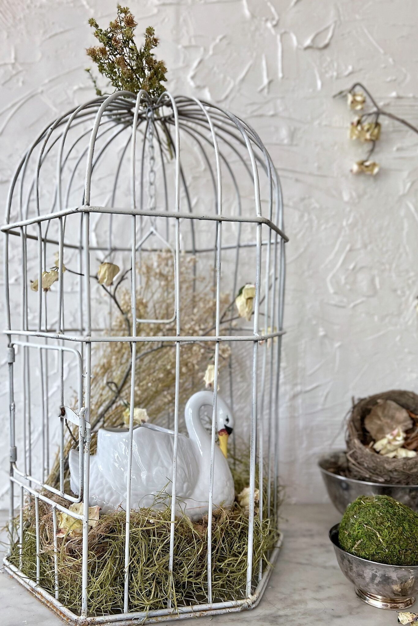 Vintage White Birdcage | Vintage Keepers