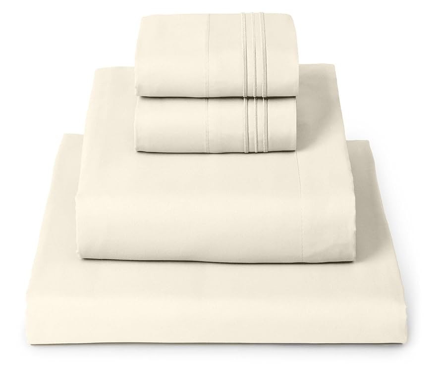 Mellanni King Sheets Set - 4 PC Iconic Collection Bedding - Hotel Luxury, Extra Soft, Cooling Bed... | Amazon (US)