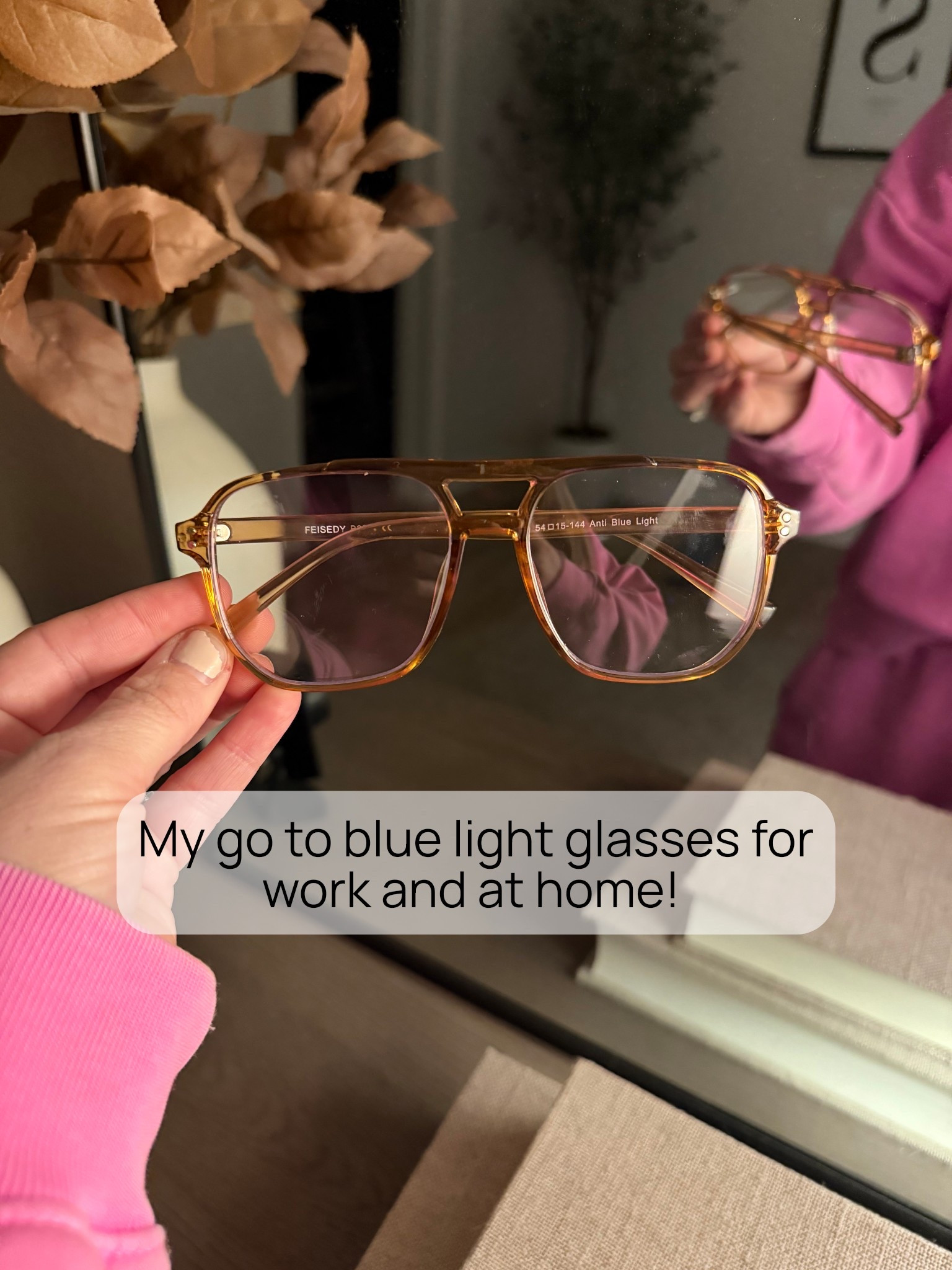 Blue light glasses that work and are cute! #glasses #bluelightglasses #amazon #amazonfind #fashion #clearglasses #aviators #ootd
