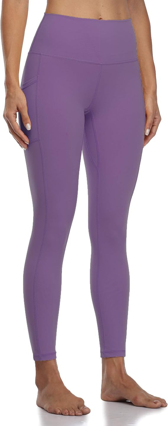 Colorfulkoala Women's High Waisted Yoga Pants 7/8 Length Leggings with Pockets | Amazon (US)