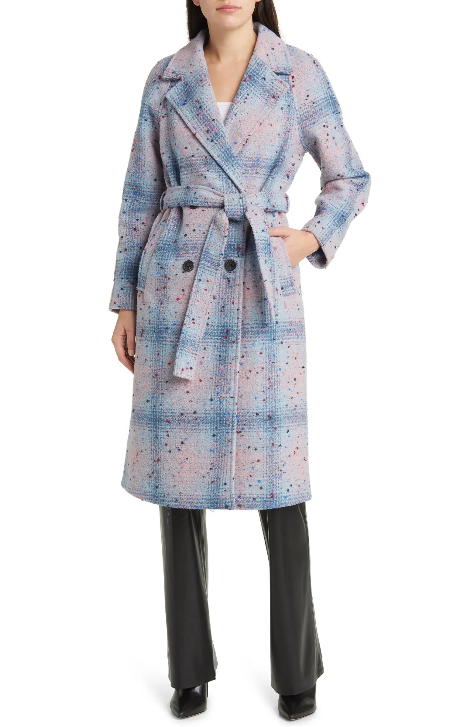Donegal Tweed Double Breasted Wrap Coat | Nordstrom