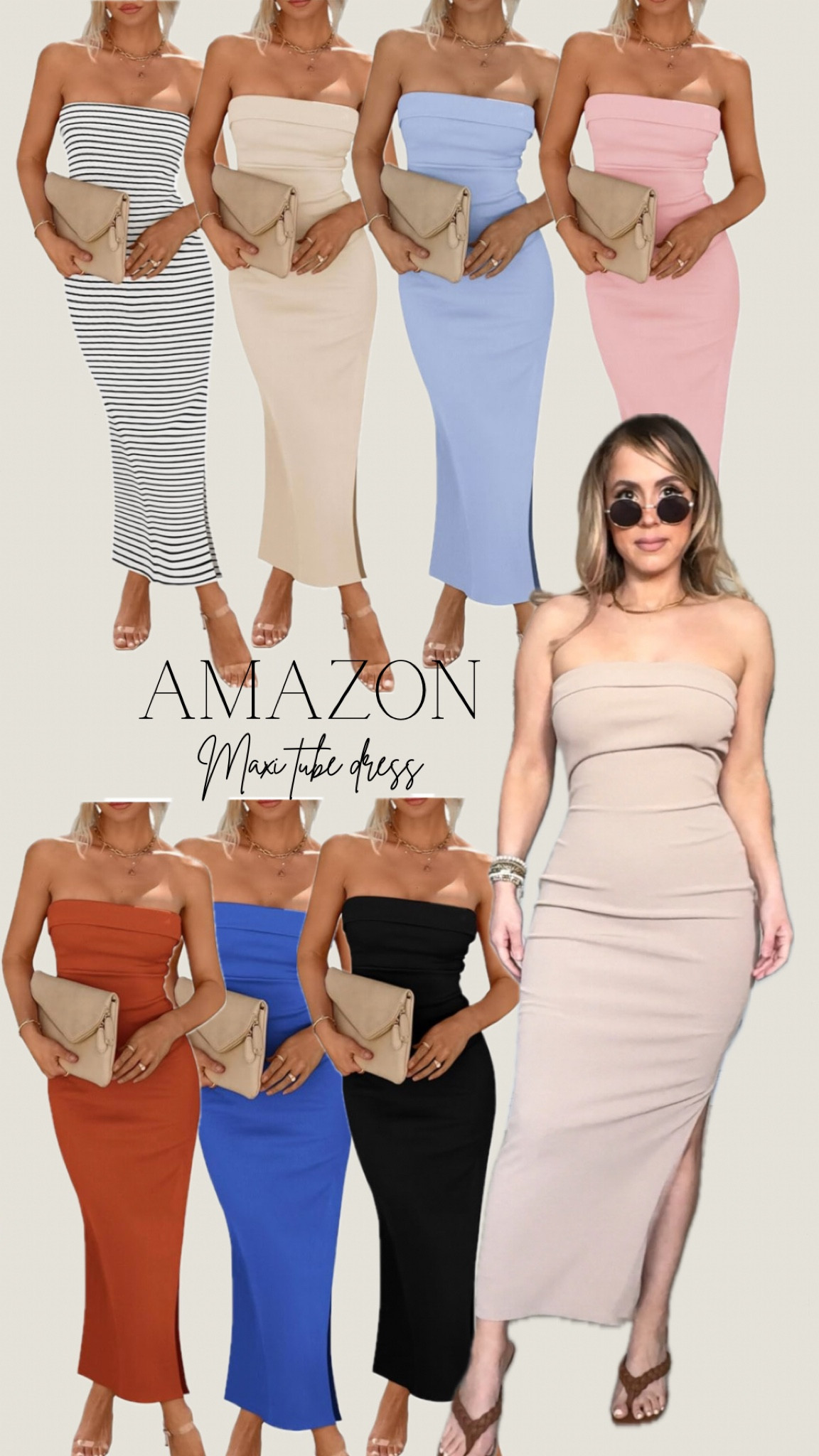 Amazon maxi tube dress 😎🤌🏼

Double lined with really good compression; I was actually blown away by the quality. I'm wearing a size small! 

#LTKSeasonal #LTKfindsunder50 #LTKU