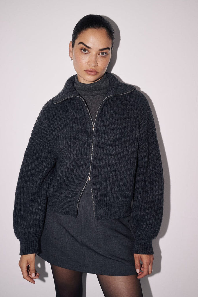 ISSY CHARCOAL WOOL BLEND JUMPER | DISSH