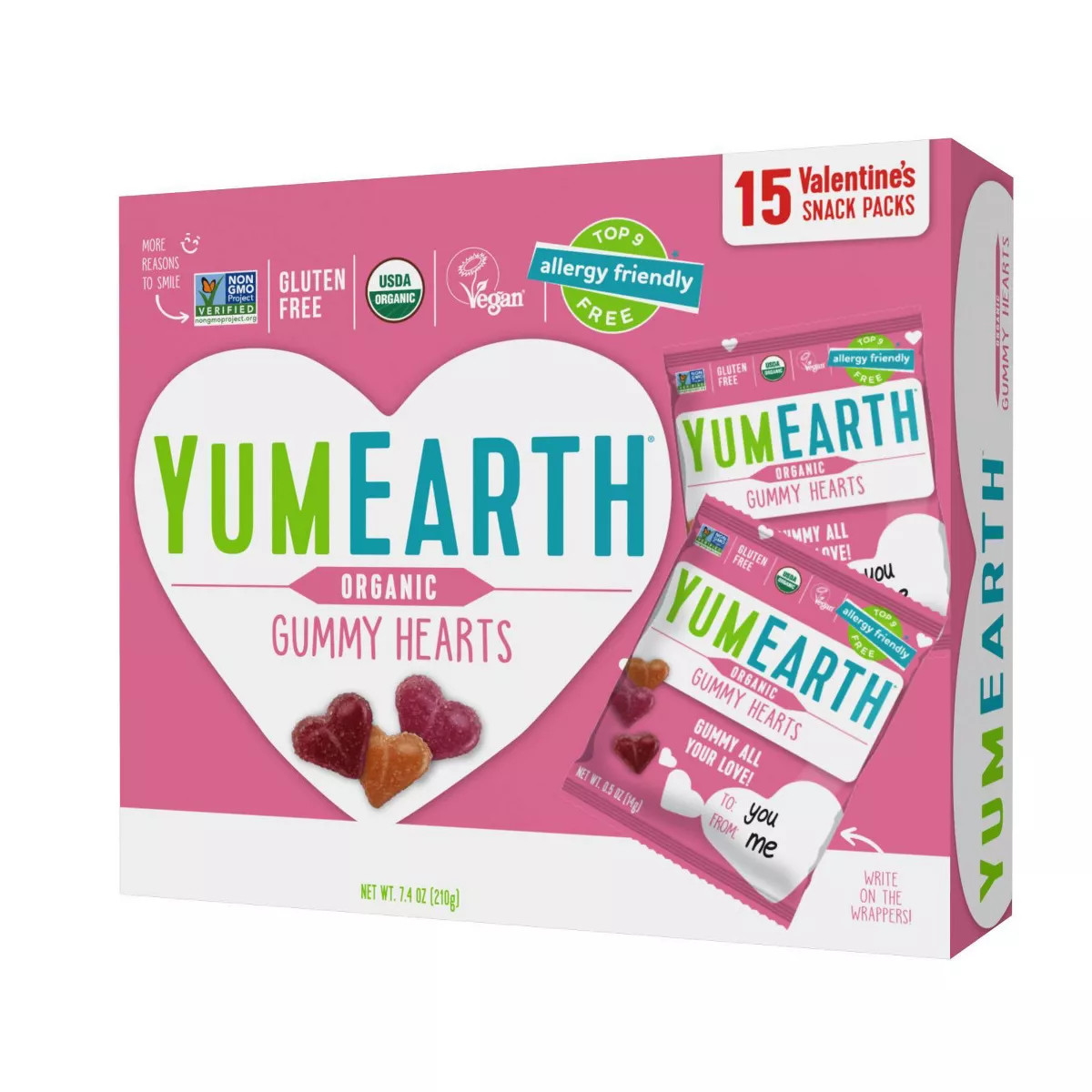 YumEarth Valentine's Organic Heart Gummies - 7.5oz/15ct | Target