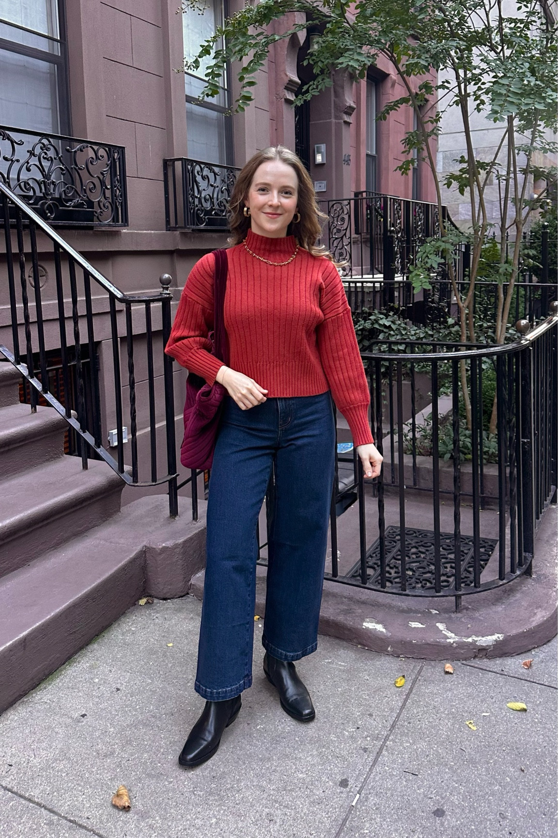Madewell outfit 20% off boots and jeans code LTK20. 
Jeans true to size 25 petite
Boots true to size with socks 6.5. Don’t size up 

#LTKSaleAlert #LTKxMadewell