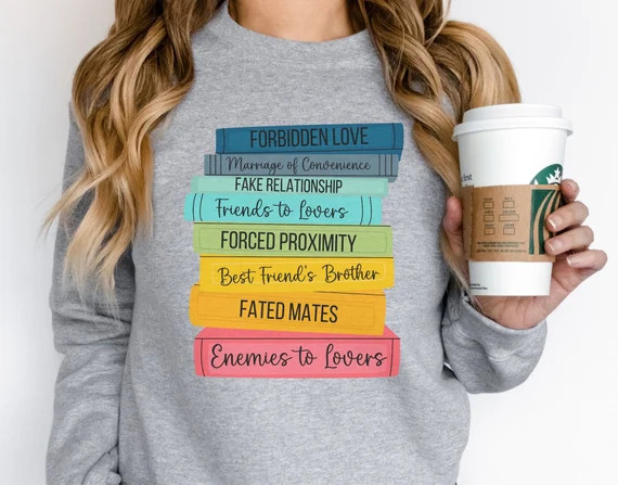 Book Tropes Sweatshirt Romance Tropes Shirt Reader - Etsy | Etsy (US)