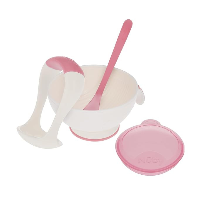 Nuby Garden Fresh Mash N' Feed Bowl with Spoon and Food Masher, Colors May Vary | Amazon (US)