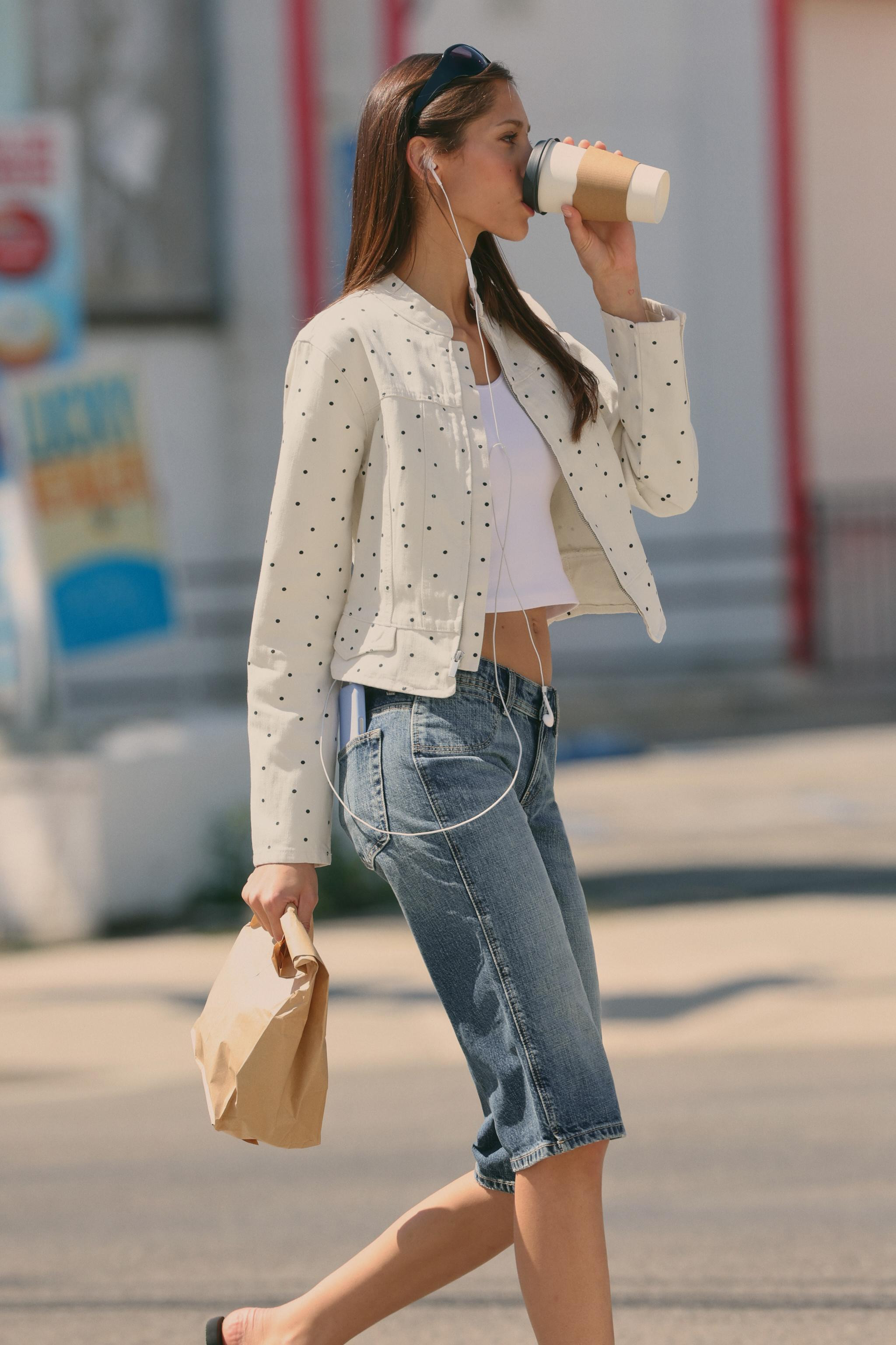 FITTED POLKA DOT JACKET | Zara UK