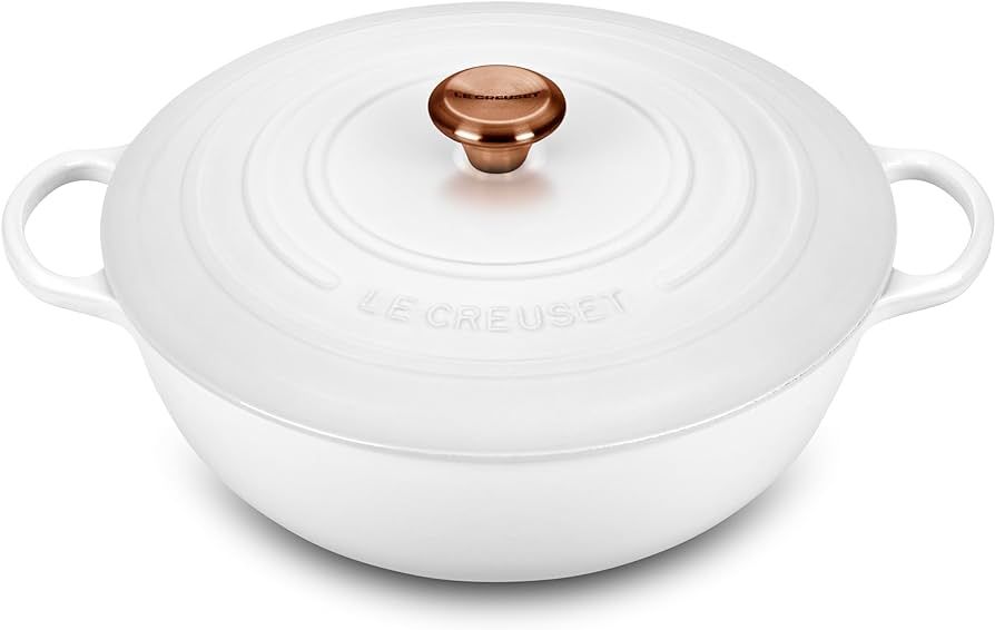 Le Creuset Signature Cast Iron 7.5-quart Chef's Oven with Copper Knob (White) | Amazon (US)