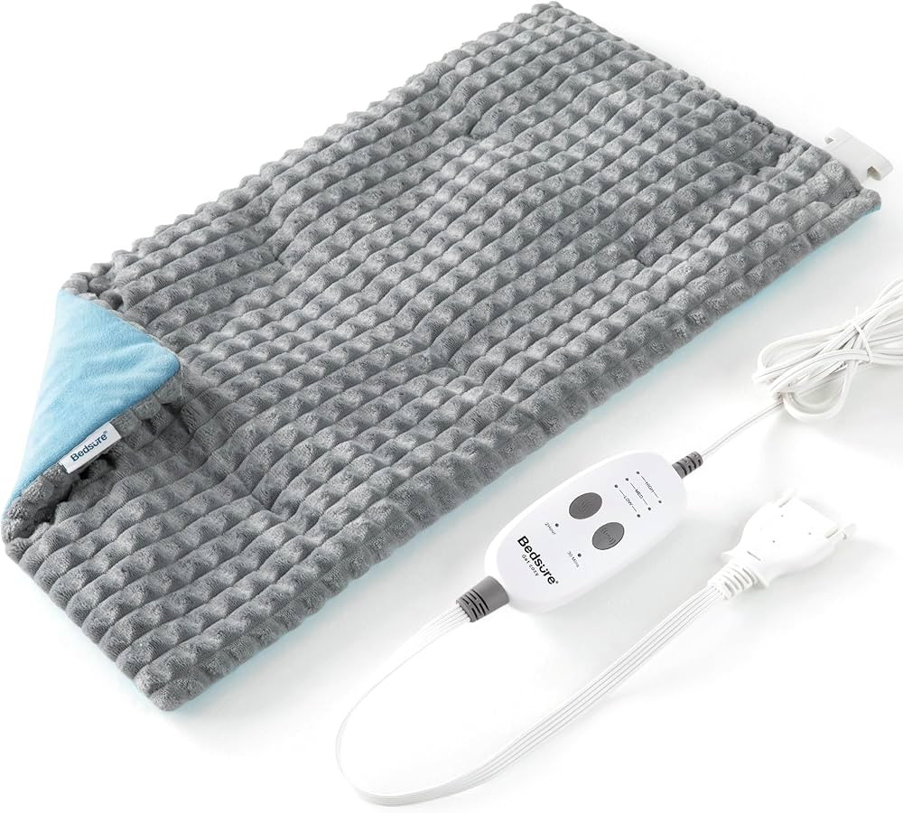 Bedsure Back Heating Pad for Neck and Shoulders, Weighted Massaging Heated Pad with Vibration, El... | Amazon (US)