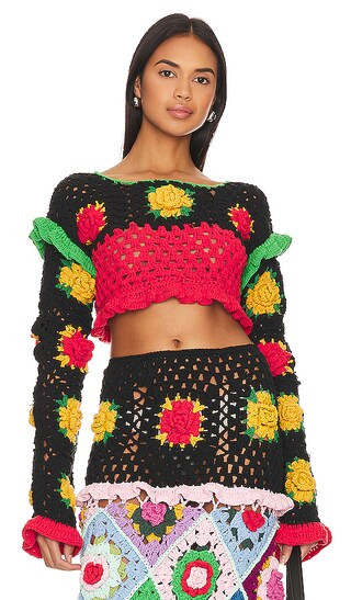 x REVOLVE Poleon Sweater in Black Multi | Revolve Clothing (Global)