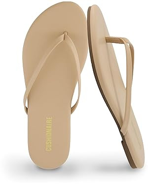 CUSHIONAIRE Cruise Lightweight Womens Flip Flops, Comfortable Beach Sandals for Women with Cushio... | Amazon (US)