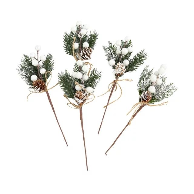 Artificial Christmas Berries Branches for Flower Arrangements Garden Holiday White | Walmart (US)