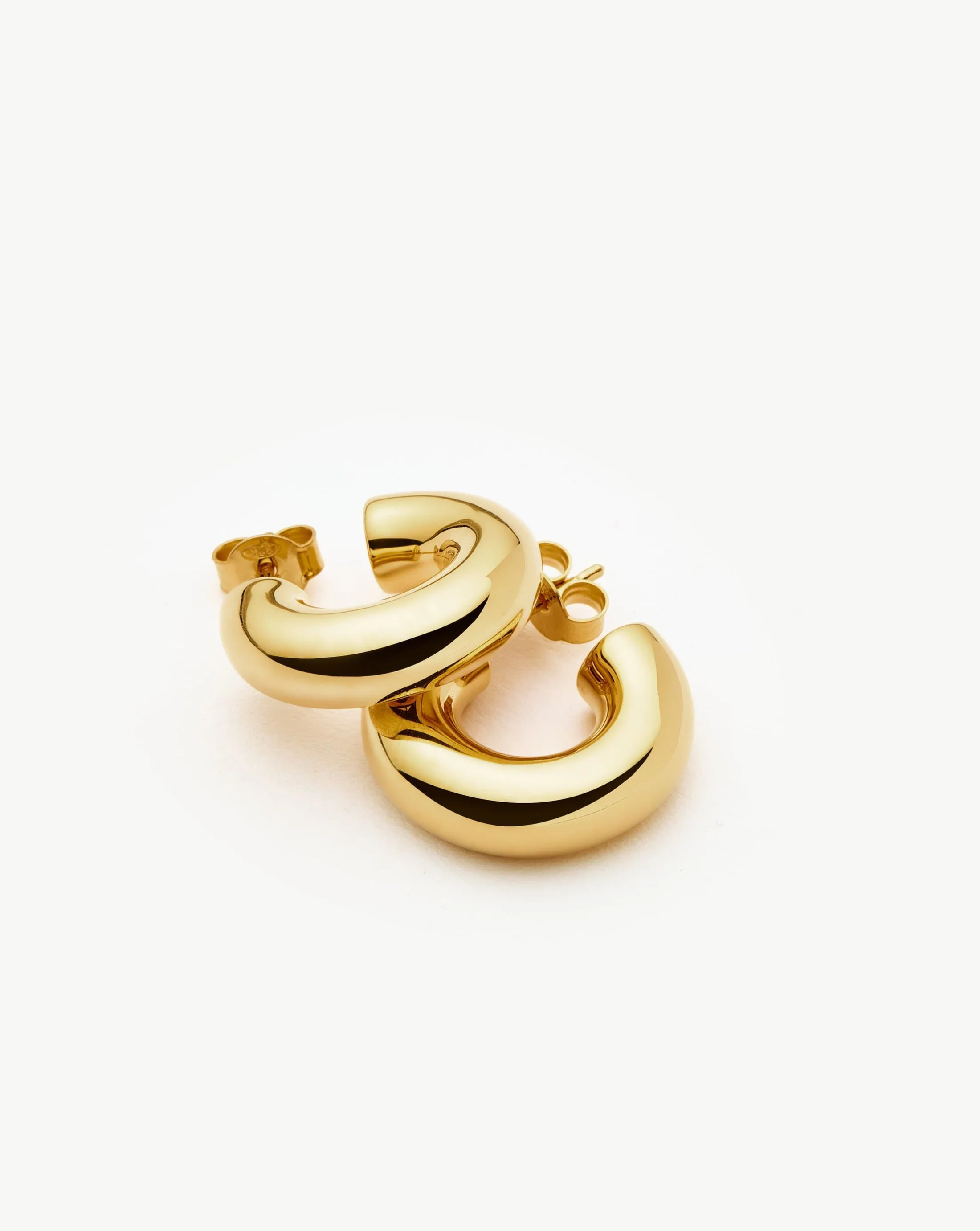 Chubby Small Hoop Earrings | 18ct Gold Vermeil Earrings | Missoma UK
