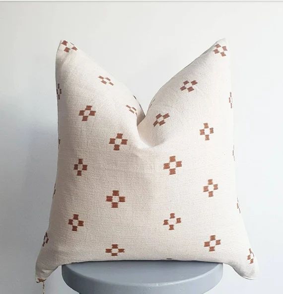Boho cotton batik brown dot cushion cover | Etsy | Etsy (UK)