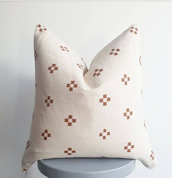 Boho cotton batik brown dot cushion cover | Etsy | Etsy (UK)